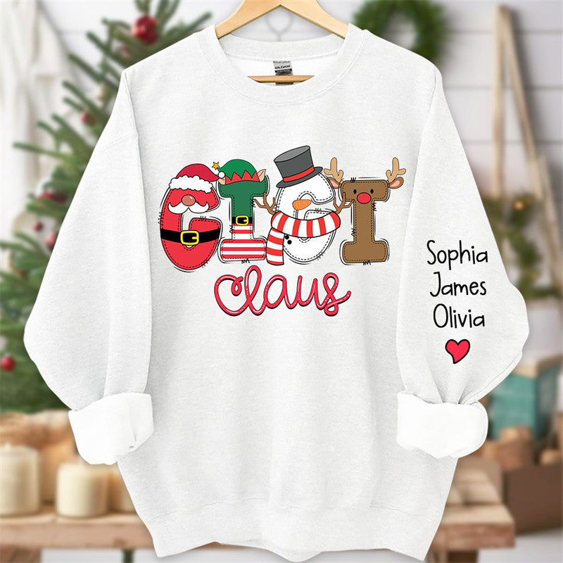 Lofaris Santa Scarf Mom And Kids Custom Christmas Sweatshirt