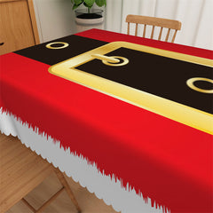 Lofaris Santas Black Belt Red White Tablecloth For Kitchen