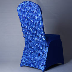 Lofaris Satin Rosette Spandex Stretch Banquet Chair Cover