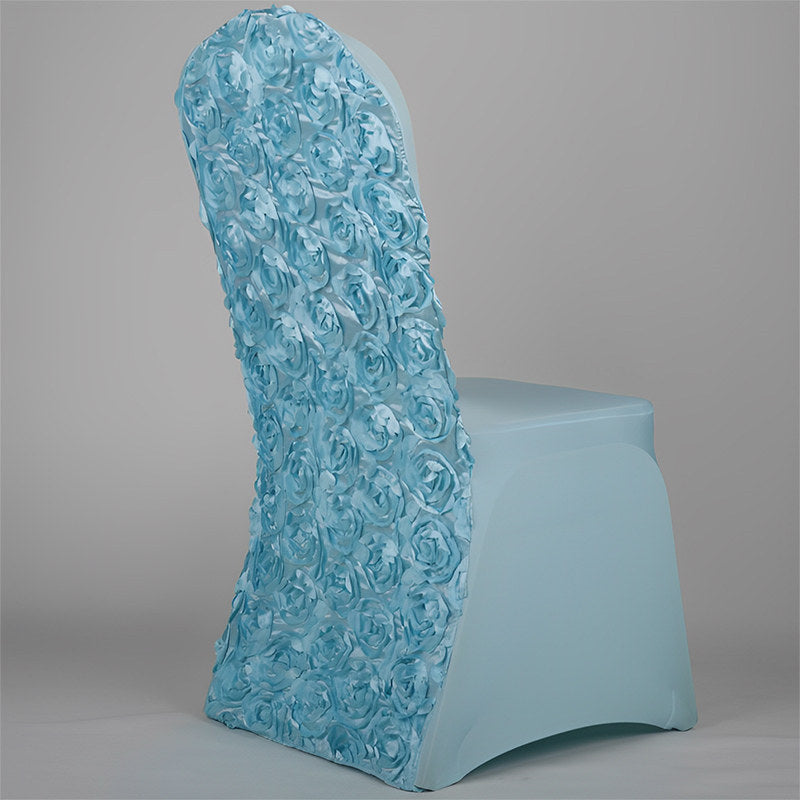 Lofaris Satin Rosette Spandex Stretch Banquet Chair Cover