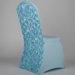 Lofaris Satin Rosette Spandex Stretch Banquet Chair Cover
