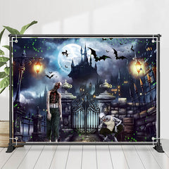 Lofaris Scary Zombie Bat Castle Night Halloween Backdrop