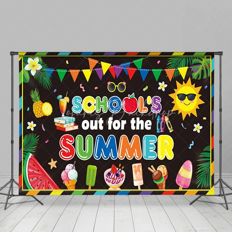 Lofaris Schools Out For The Summer Ice Cream Grad Backdrop