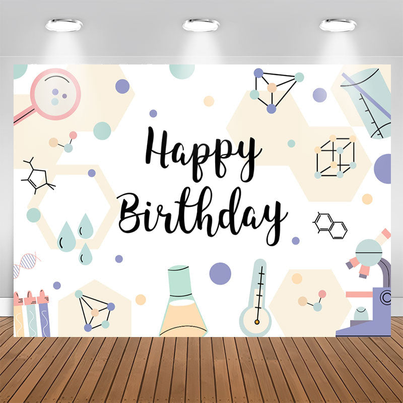 Lofaris Science Chemical Instruments Boys Birthday Backdrop