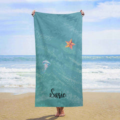 Lofaris Sea Beach Theme Custom Towel For Holiday Gift