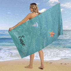 Lofaris Sea Beach Theme Custom Towel For Holiday Gift
