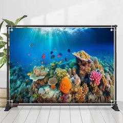 Lofaris Sea Floor Coralline Fish Light Birthday Backdrop