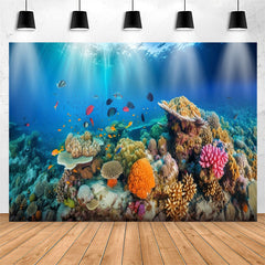 Lofaris Sea Floor Coralline Fish Light Birthday Backdrop