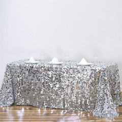 Lofaris Seamless Big Payette Sequin Rectangle Tablecloth