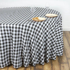 Lofaris Seamless Buffalo Plaid Round Gingham Polyester Tablecloth