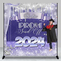 Lofaris Send Off 2024 Purple Silver Custom Grad Backdrop