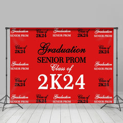 Lofaris Senior Prom Black White Red Backdrop For Graduation