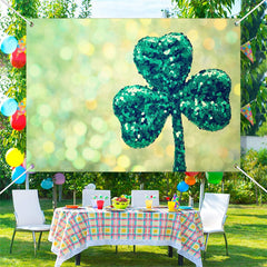 Lofaris Sequin Clover Bokeh Simple St Patricks Day Backdrop