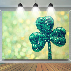 Lofaris Sequin Clover Bokeh Simple St Patricks Day Backdrop