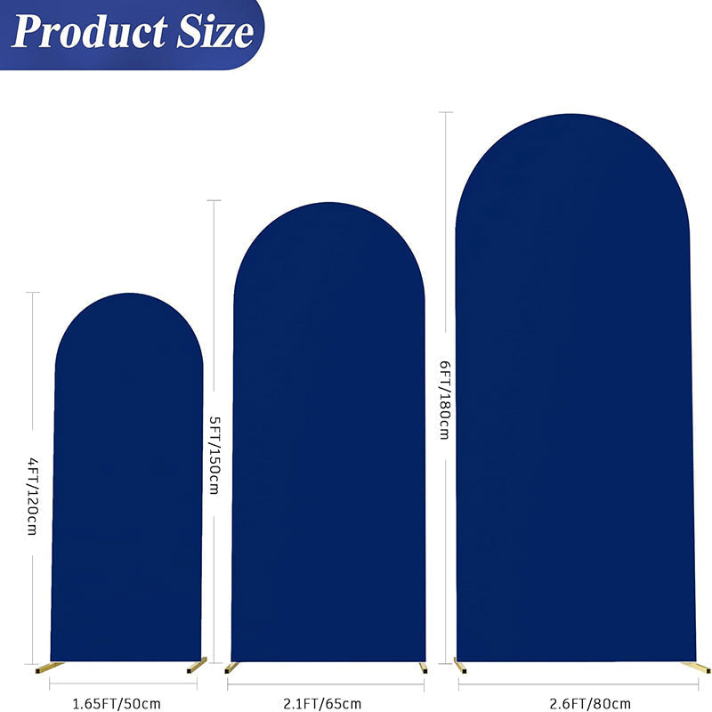 Lofaris Set of 3 Royal Blue Spandex Fitted Wedding Arch Cover