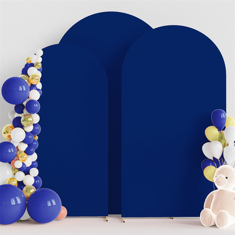 Lofaris Set of 3 Royal Blue Spandex Fitted Wedding Arch Cover