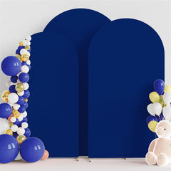 Lofaris Set of 3 Royal Blue Spandex Fitted Wedding Arch Cover