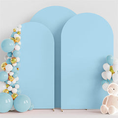 Lofaris Set of 3 Sky Blue Spandex Fitted Wedding Arch Cover