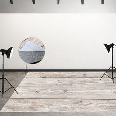 Lofaris Shabby White Vintage Style Wooden Floor Backdrop