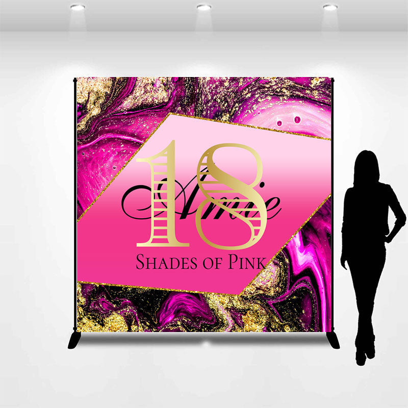 Lofaris Shade Of Pink Abstract Texture Custom 18Th Birthday