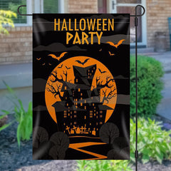 Lofaris Shadow Castle Moon Halloween Yard Flag Outside Decor