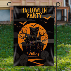 Lofaris Shadow Castle Moon Halloween Yard Flag Outside Decor