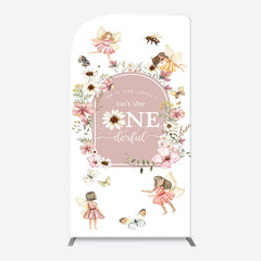 Lofaris She Onederful Fairy Floral Arch Birthday Backdrop