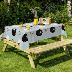 Lofaris Sheep And Rainbow Pattern Step Repeat Tablecloth