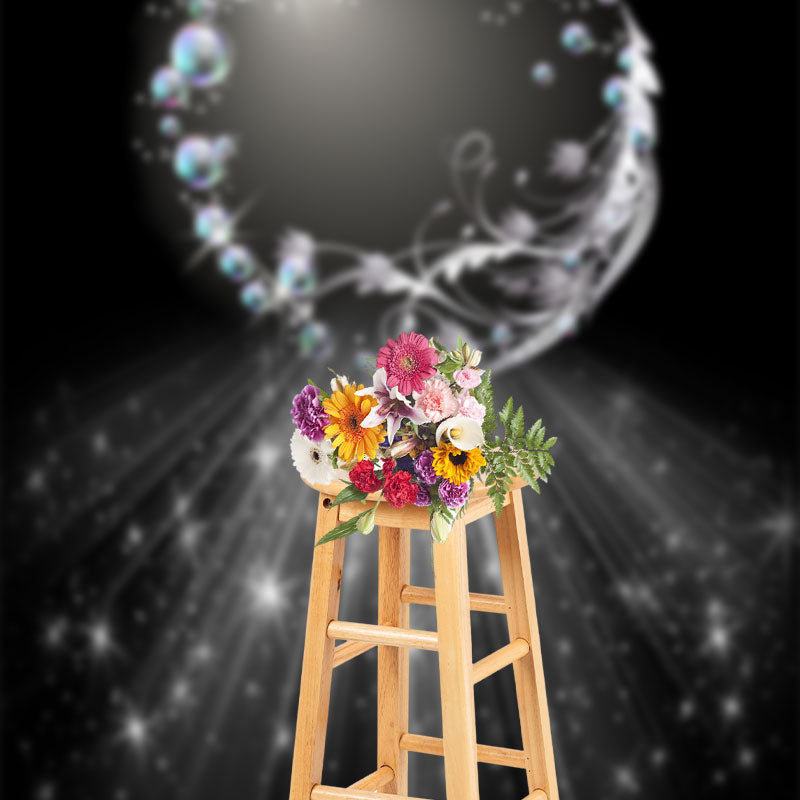 Lofaris Shining Bubble Feather Magic Scene Photo Backdrop