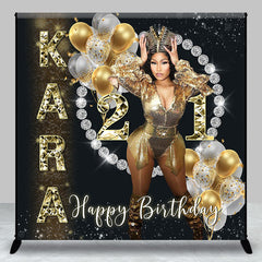 Lofaris Shining Diamonds Balloons Custom Birthday Backdrop