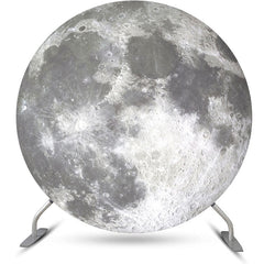 Lofaris (Ship In 24HR) Bright Moon Surface Craters Circle Birthday Backdrop