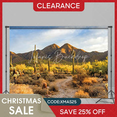 Lofaris (Ship In 24HR) Desert Gobi Cactus Mountain Sky Photography Backdrop