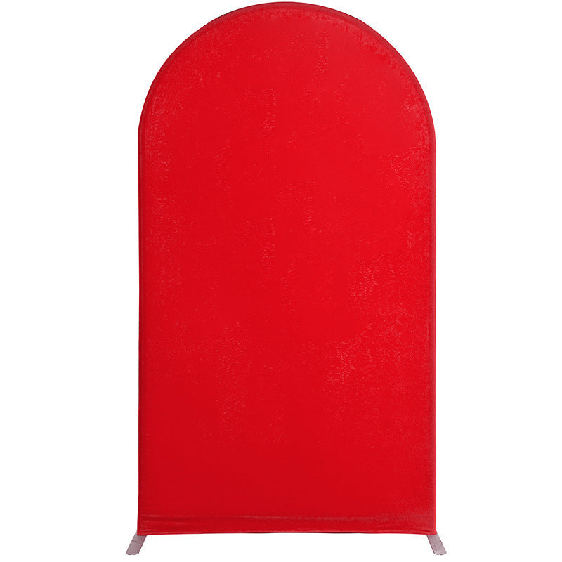 Lofaris (Ship In 24HR) Red Spandex Fit Round Top Backdrop Wedding Arch Cover