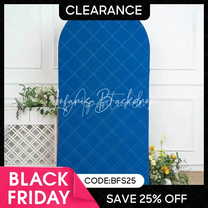 Lofaris (Ship In 24HR) Royal Blue Spandex Fit Round Top Backdrop Wedding Arch Cover