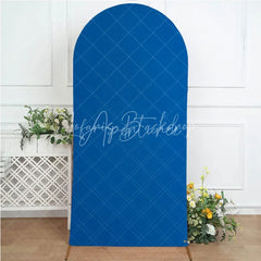 Aperturee Royal Blue Spandex Fit Round Top Backdrop Wedding Arch Cover