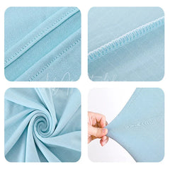 Aperturee Sky Blue Spandex Fit Round Top Backdrop Wedding Arch Cover