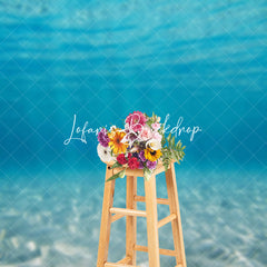 Lofaris Silent Blue Undersea Wave Sunshine Summer Backdrop