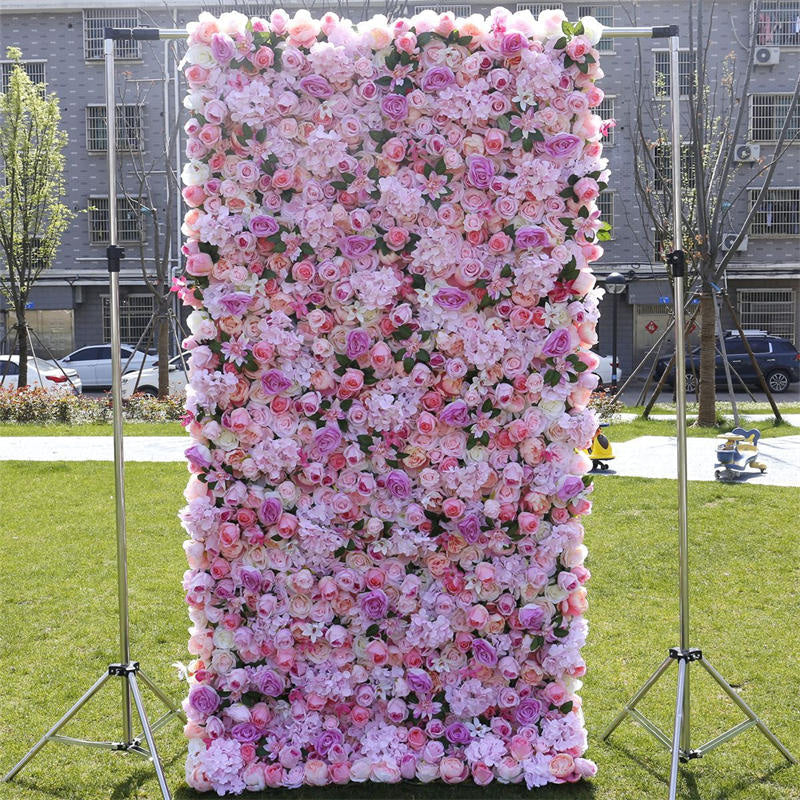 Lofaris Silk Purple And Pink Artificial Flowers For Wall Decor