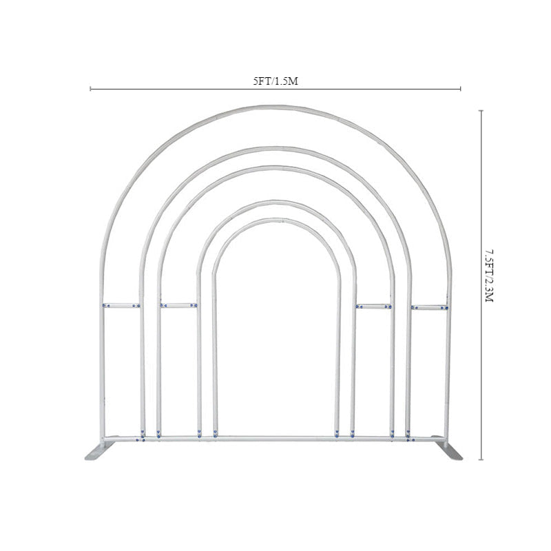 Lofaris Silver 5X7.5FT Hollow Rainbow Arch Backdrop Stand
