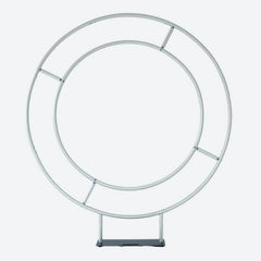 Lofaris Silver 6.5FT Double Layer Round Frame Party Decor