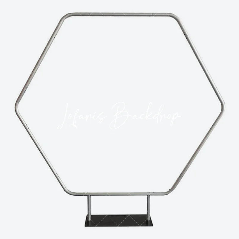 Lofaris Silver 6.5X6.5FT Hexagon Heavy Duty Backdrop Stand