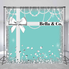 Lofaris Silver Diamond Tiffany Blue Custom Birthday Backdrop