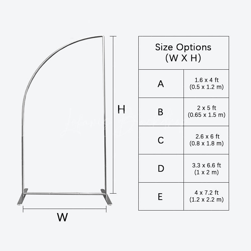 Lofaris Silver Half Moon Arch Backdrop Stand Frame for Wedding