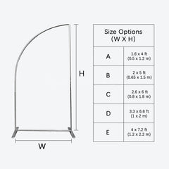 Lofaris Silver Half Moon Arch Backdrop Stand Frame for Wedding