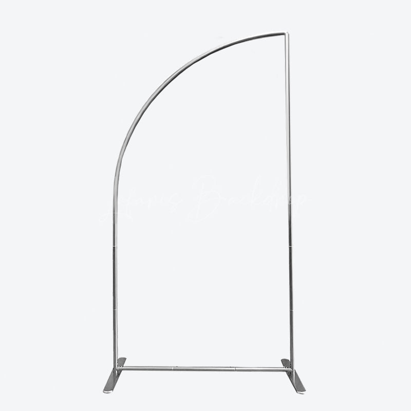Lofaris Silver Half Moon Arch Backdrop Stand Frame for Wedding