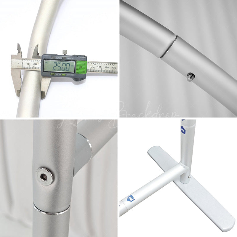 Lofaris Silver Half Moon Arch Backdrop Stand Frame for Wedding