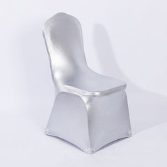 Lofaris Silver Premium Stretchy Spandex Banquet Chair Cover