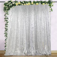 Lofaris Silver Sequin Photography Backdrop for Event Decor