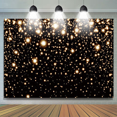 Lofaris Simple Black Sparkle Dot Bokeh Birthday Party Backdrop