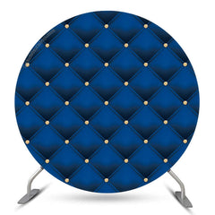 Lofaris Simple Blue Royal Texture Circle Backdrop For Party